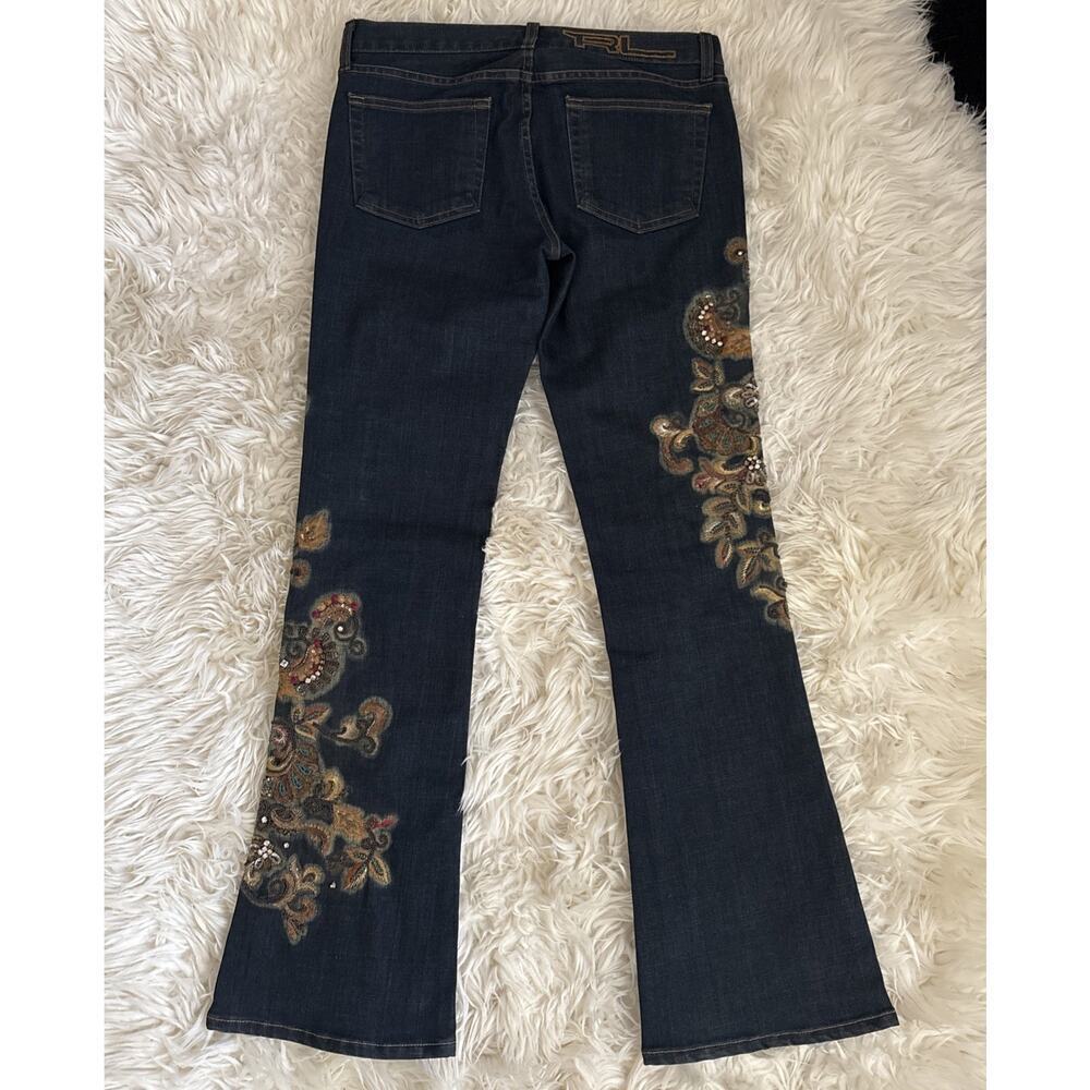 Ralph Lauren Black Label Embellished Jeans Embroidered Bead Jewel Denim 30 $1690 - Picture 14 of 16